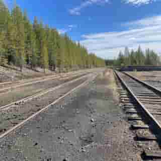 Gleisfeld mit Verladerampe