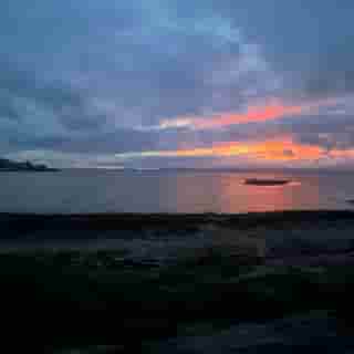 Mitternachtssonne bei der Ankunft