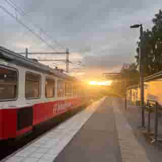 Abendsonne in Östersund nach der Ankunft.