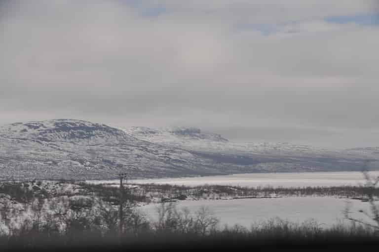 Schneelandschaft in Lappland