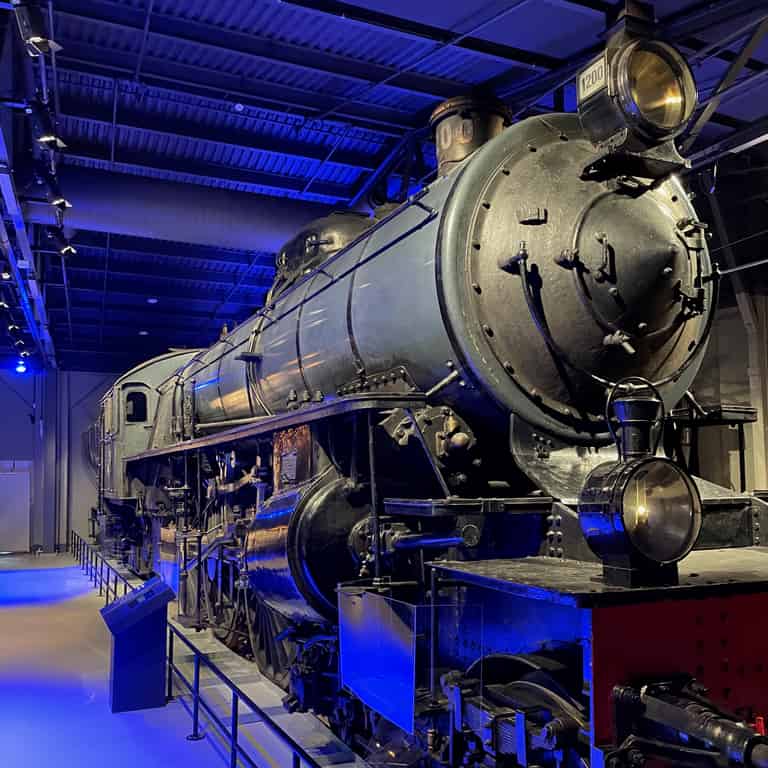 Dampflok im Järnvägsmuseum