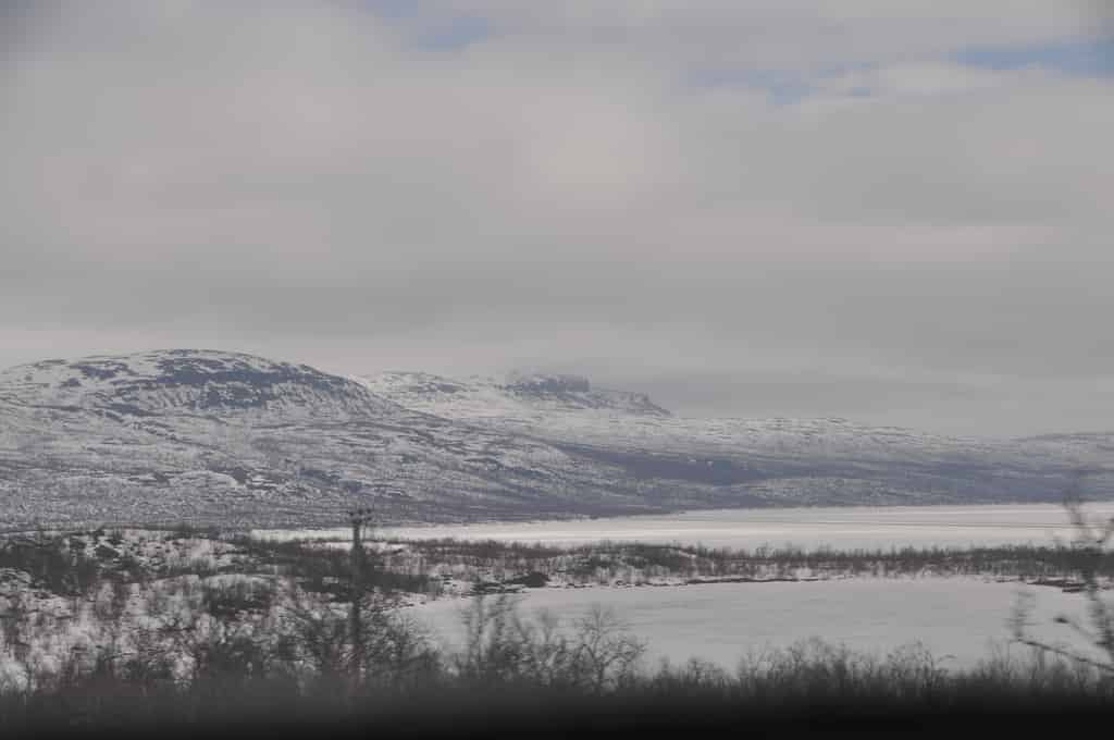 Schneelandschaft in Lappland
