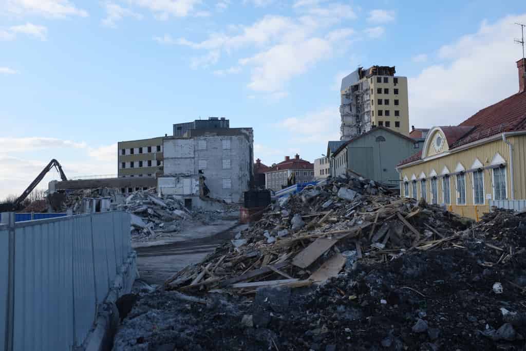 Das alte Stadtzentrum von Kiruna