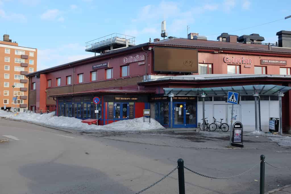 Blick auf The Bishops Arms in Kiruna