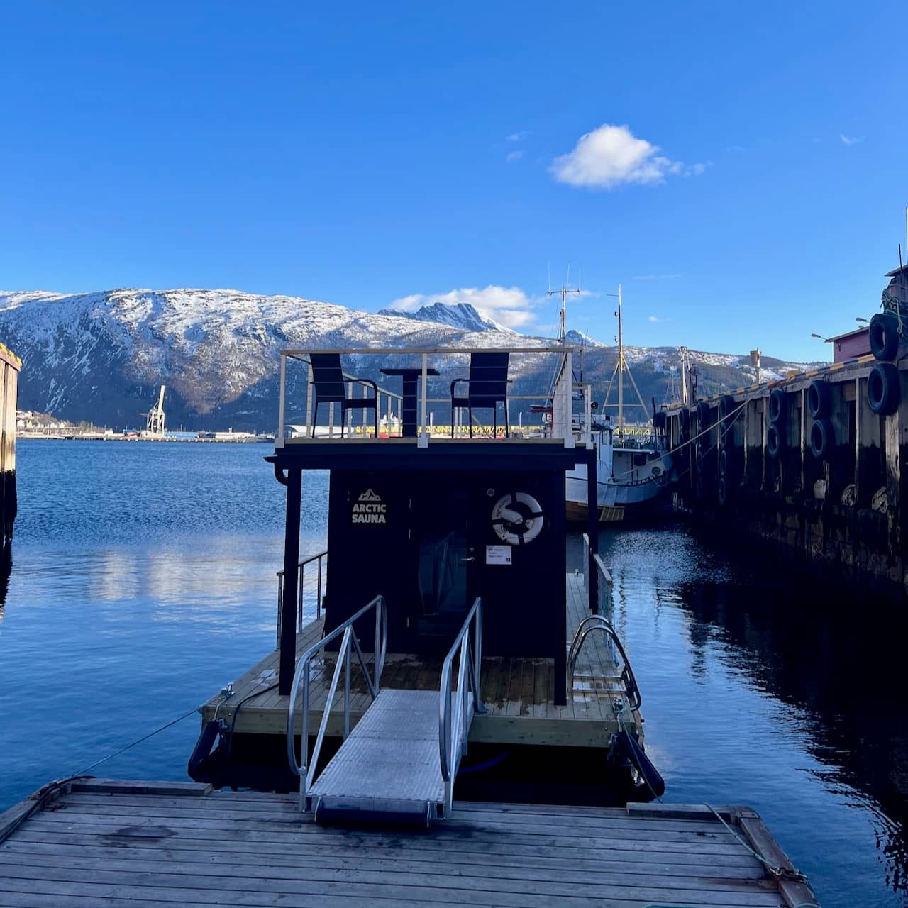 Sauna im Hafen von Narvik